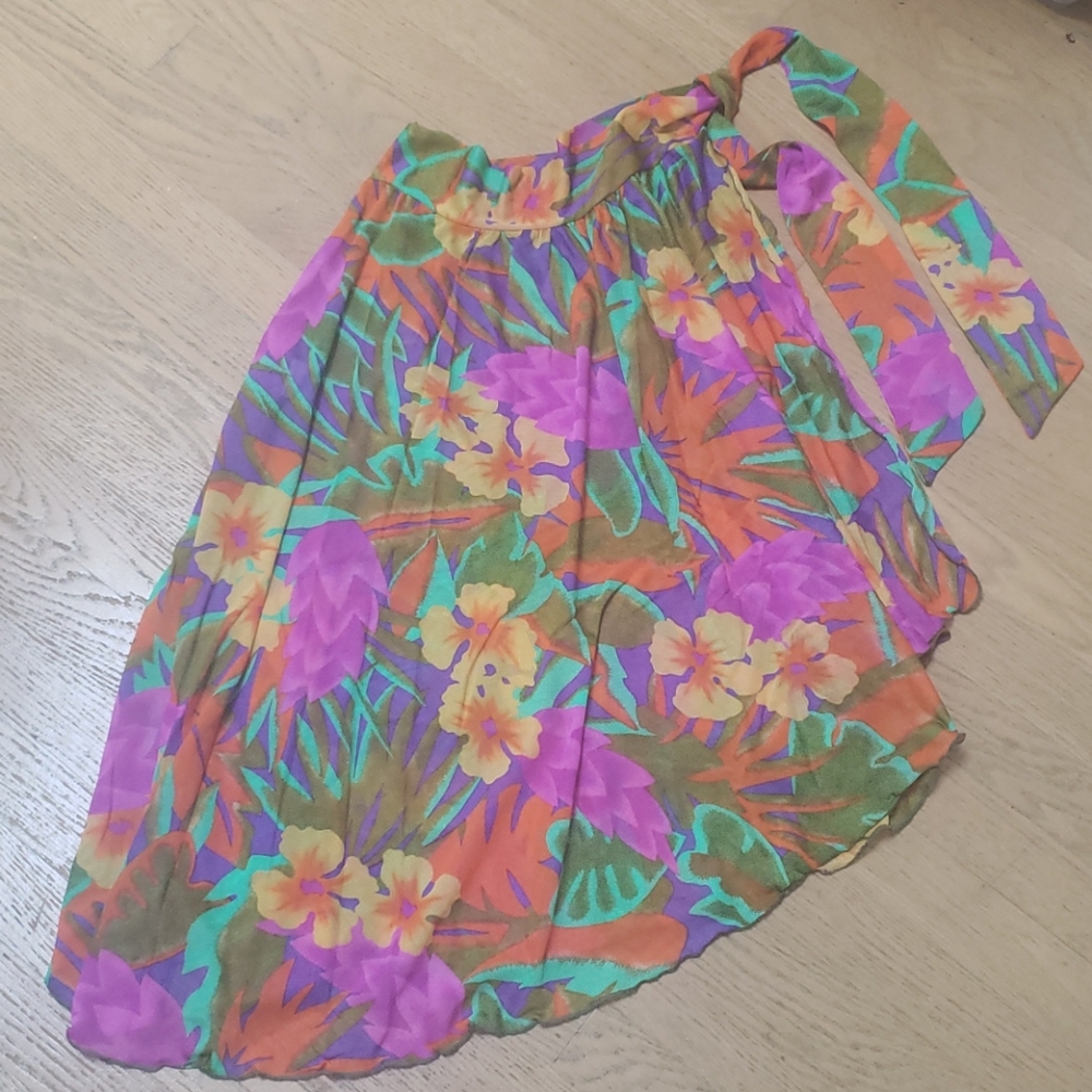 Vintage 80s Oscar de la Renta Swimwear Sarong